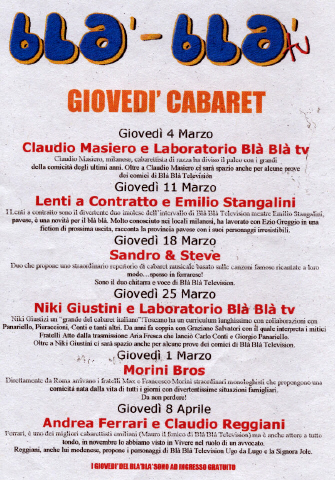 cabaret marzo